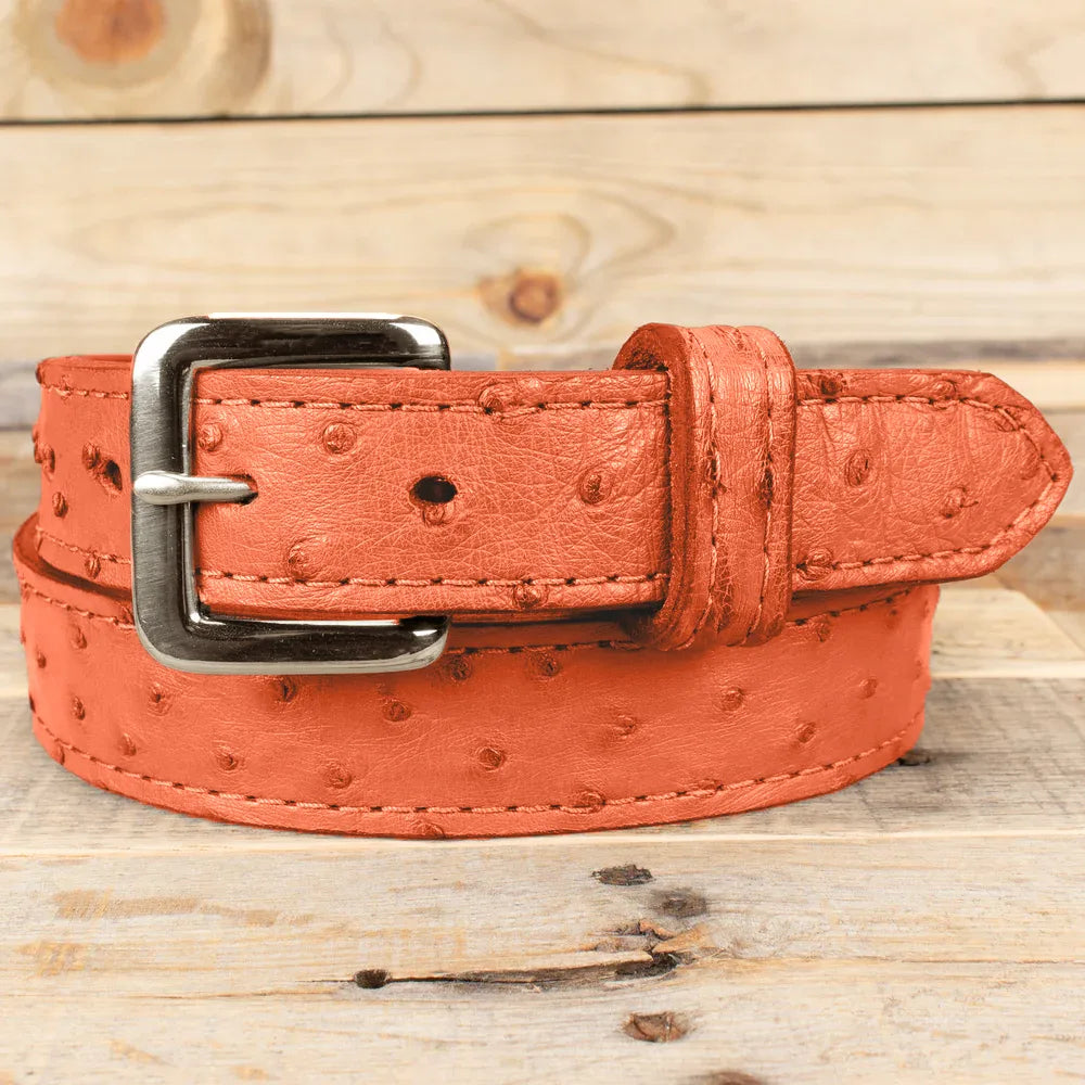 Ostrich Orange Money Belt