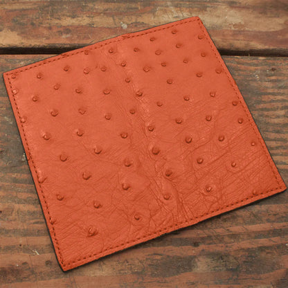 Ostrich Orange Rodeo Wallet