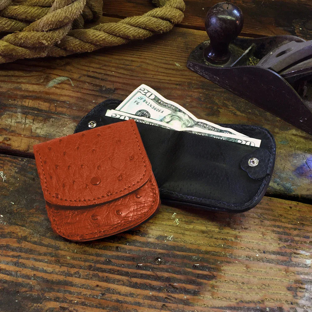 Ostrich Orange Cab Wallet
