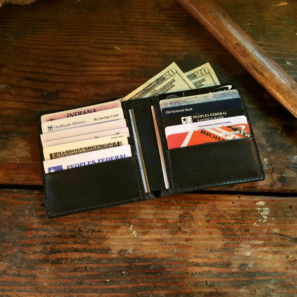Ostrich Cognac Hipster Wallet