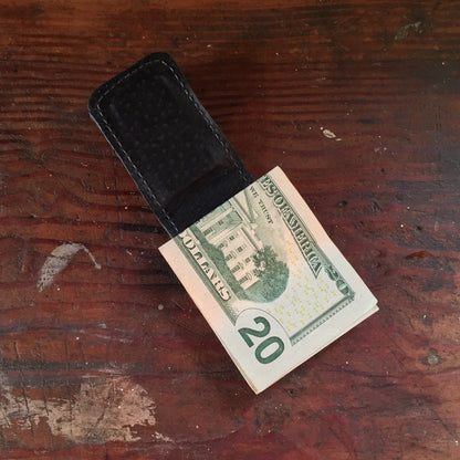 Ostrich Blue Cash Clip