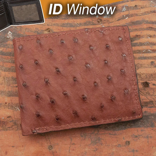 Ostrich Brown ID Wallet