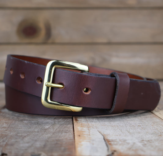 Smooth Brown Dress Belt