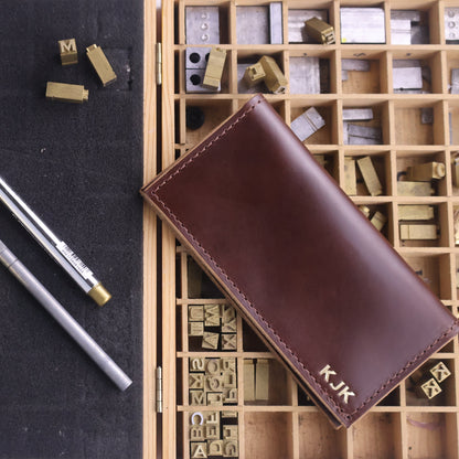 Simple Dark Brown Checkbook