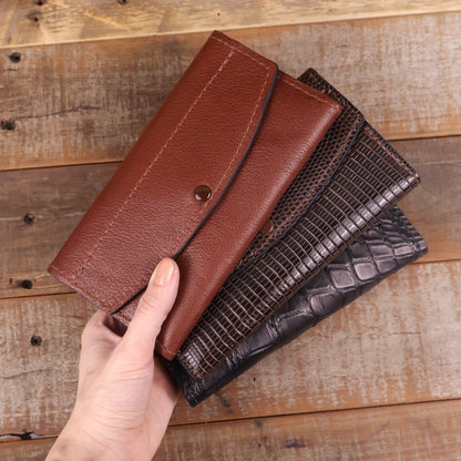 Women's Lizard Brown Clutch