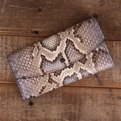 Women's Python Hand Painted Opal Clutch