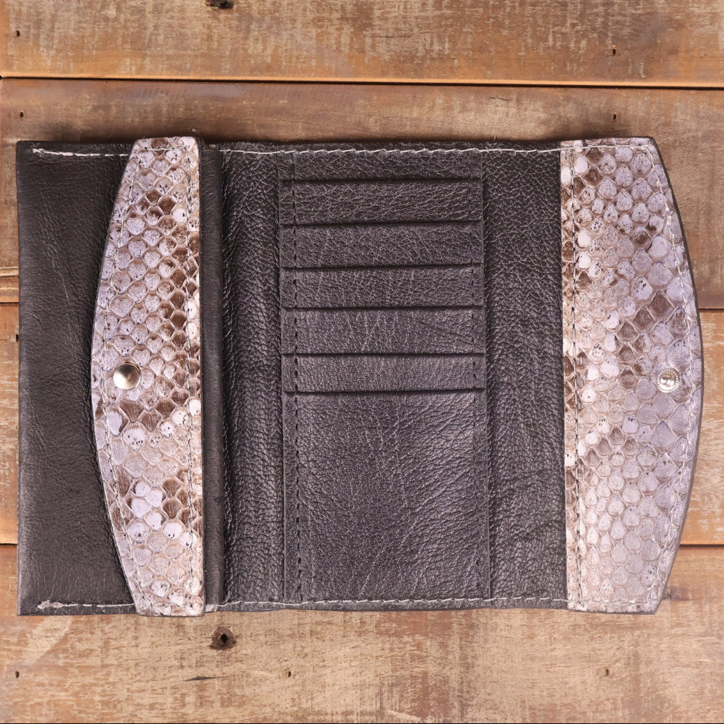 Python Hand Painted Opal Glasses Case & Clutch Bundle