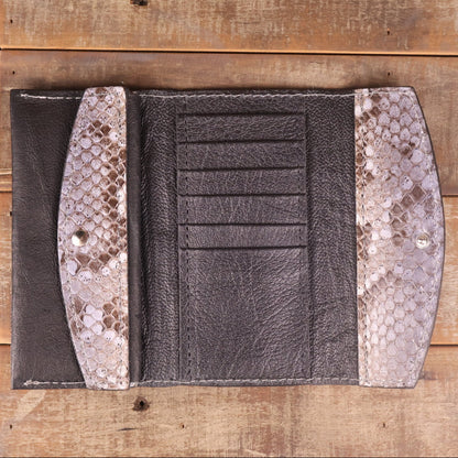 Women's Python Hand Painted Opal Clutch