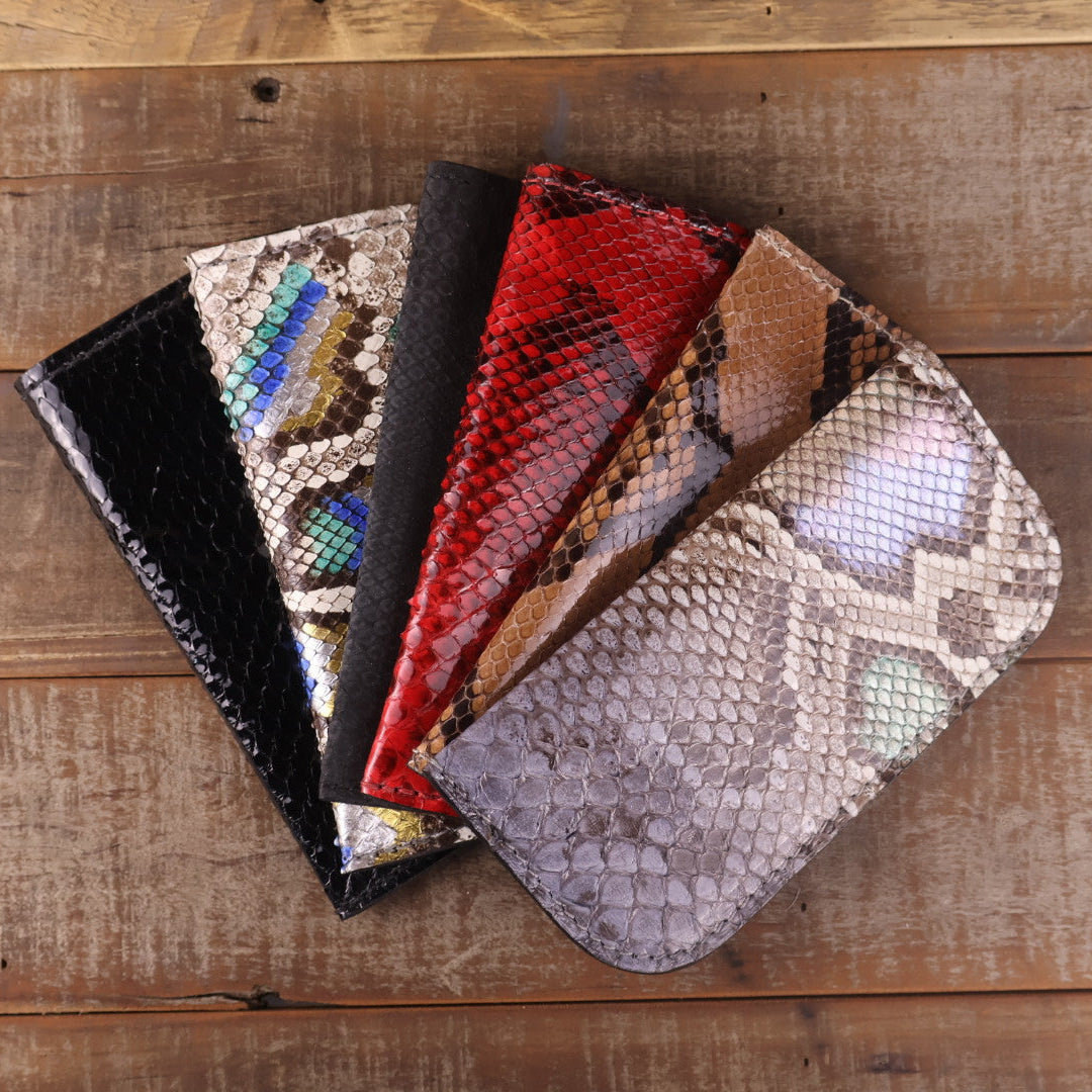 Python Hand Painted Opal Glasses Case & Clutch Bundle