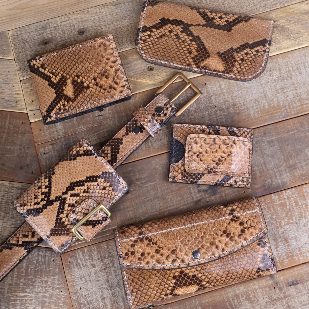 Python Caramel Money Clip Wallet