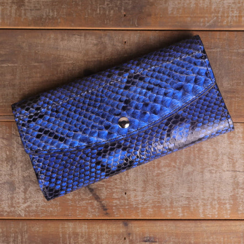 Women's Python Blue Clutch