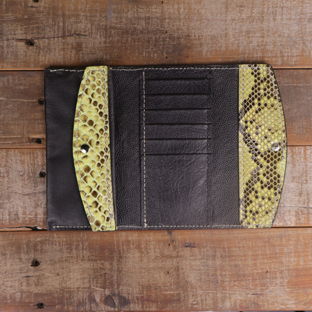Women's Python Moss Clutch