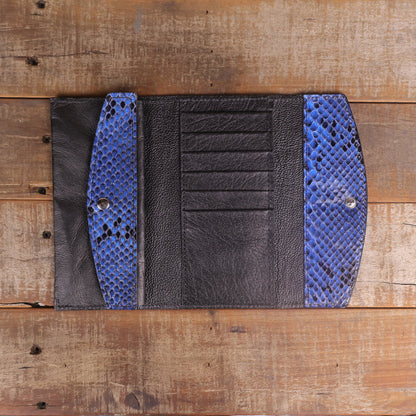 Women's Python Blue Clutch