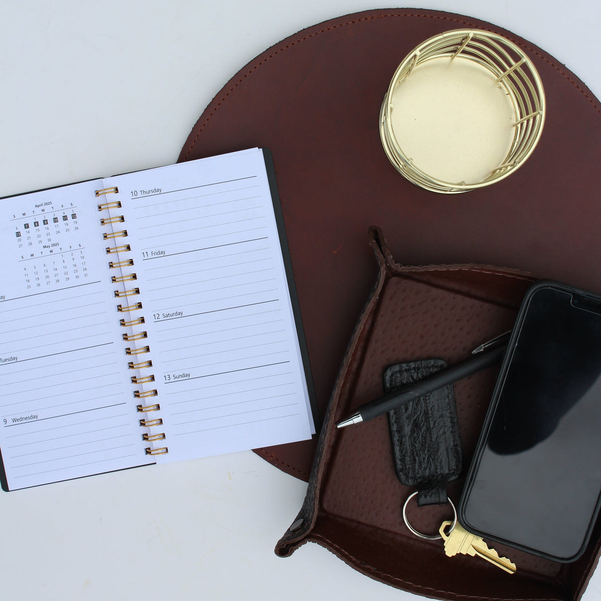 Dark Brown Round Mousepad