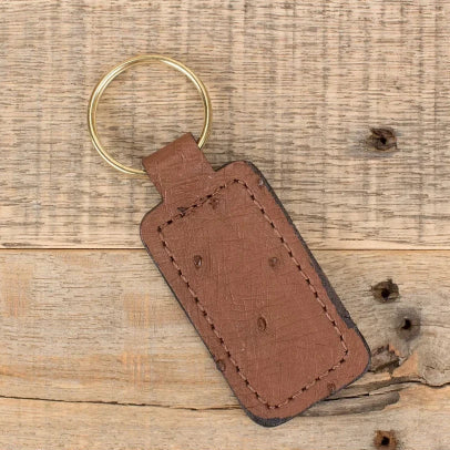 Ostrich Brown Key Chain
