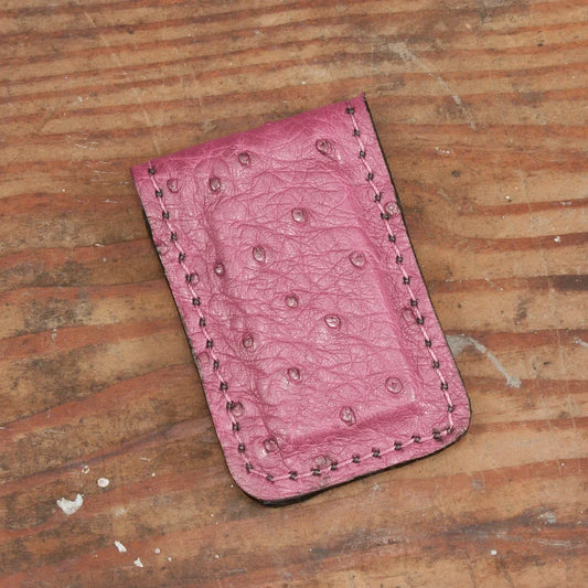 Ostrich Pink Cash Clip