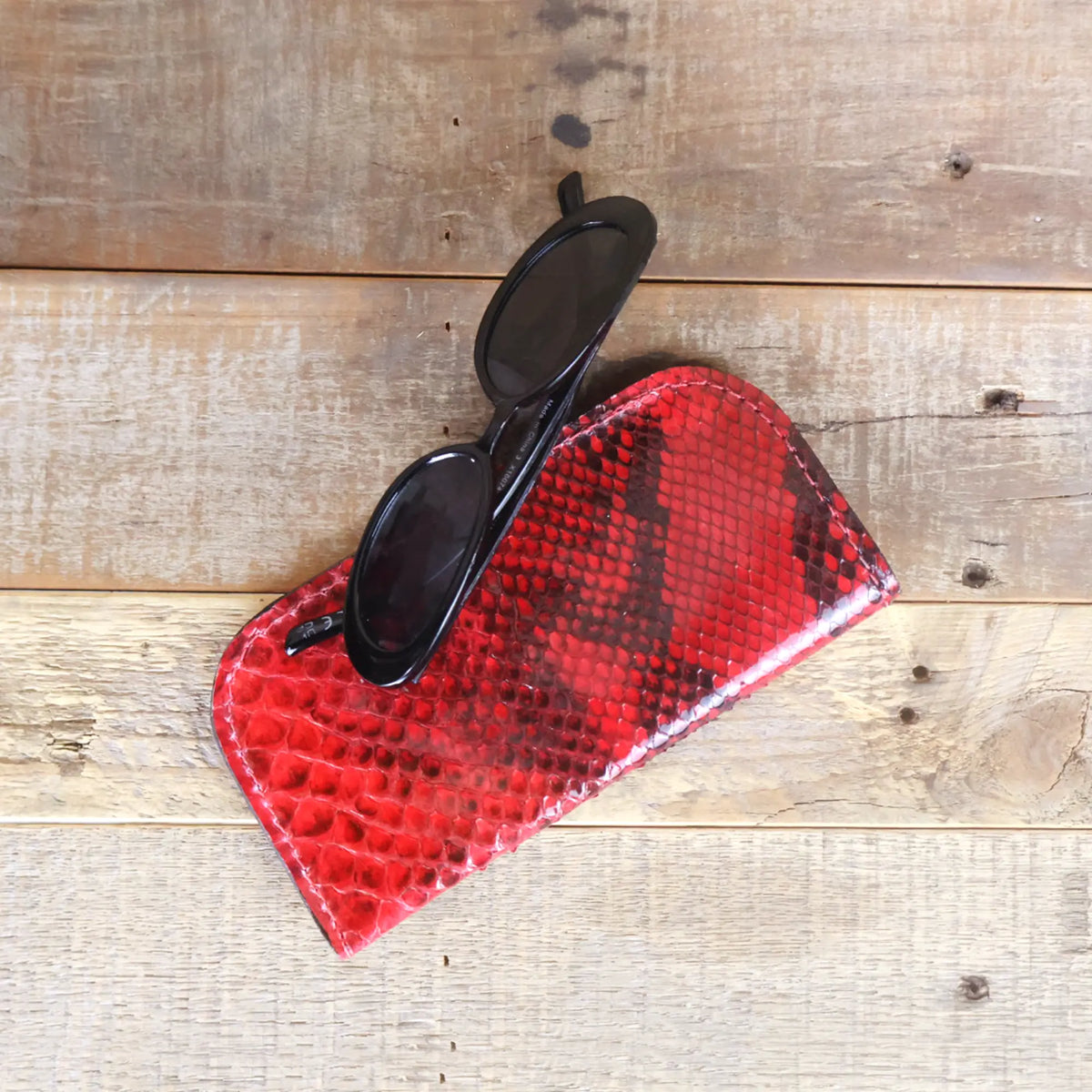 Python Red Glasses Case & Clutch Bundle