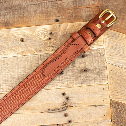 Basket Weave Brown Ranger & Cowhide Cash Clip Combo