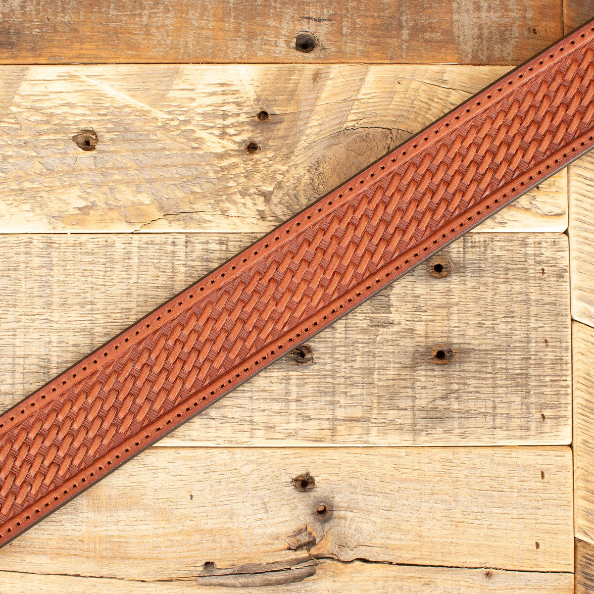 Basket Weave Brown Ranger & Cowhide Cash Clip Combo