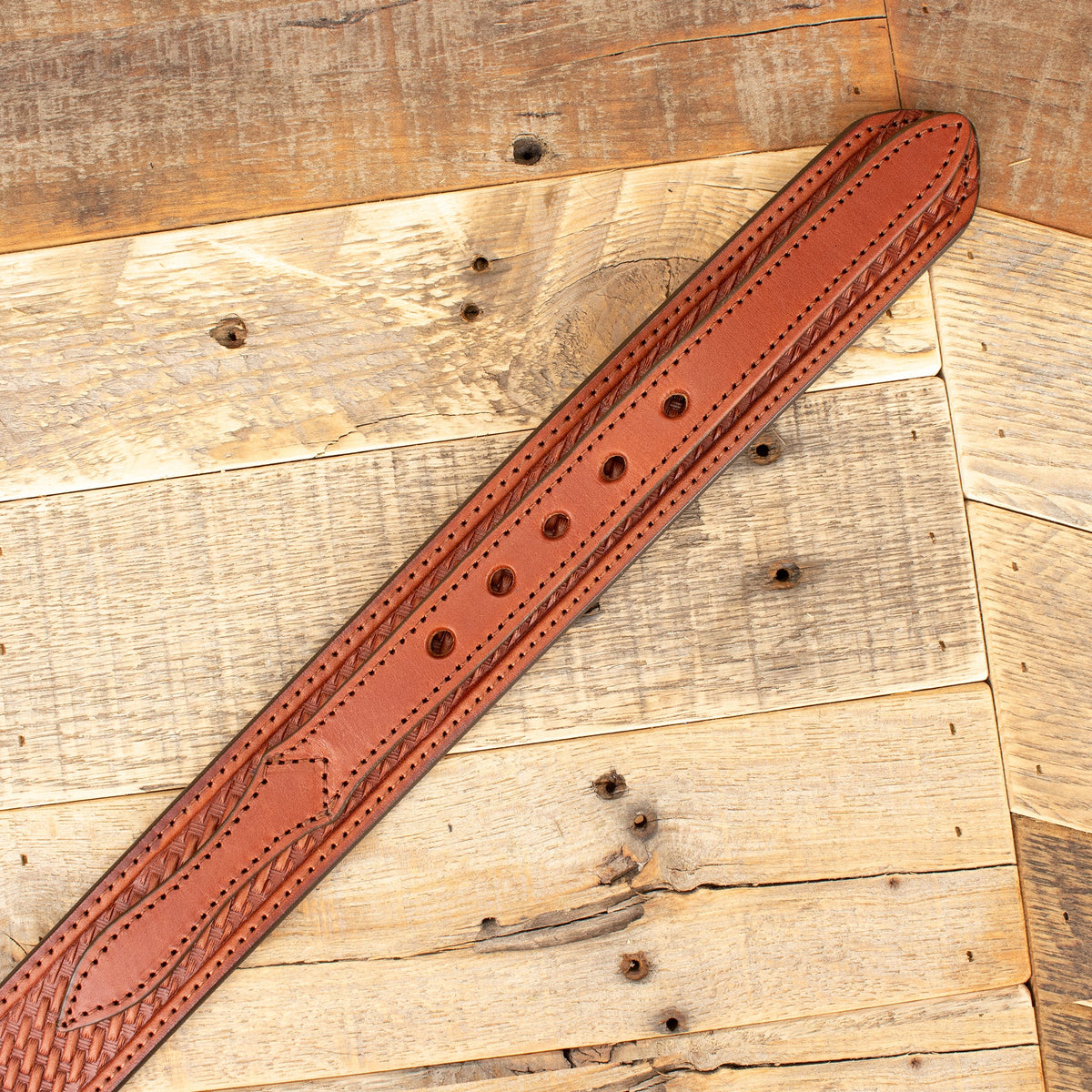 Basket Weave Brown Ranger & Cowhide Cash Clip Combo