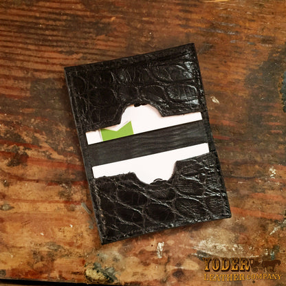 Alligator Black Card Case