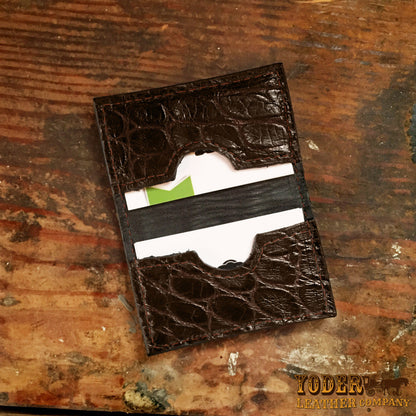 Alligator Brown Card Case