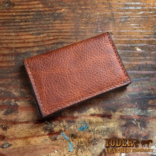 Cowhide Brown Card Case