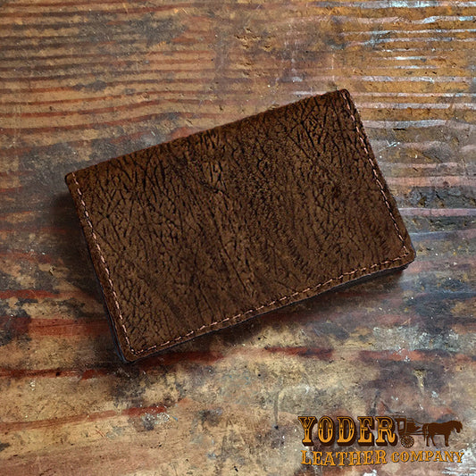 Hippo Brown Card Case