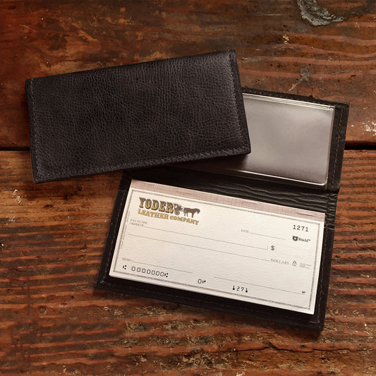 Bison Black Checkbook
