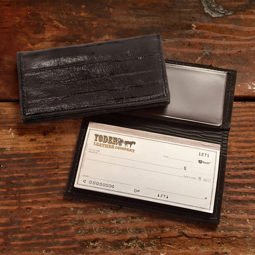 Eel Black Checkbook