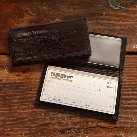 Eel Brown Checkbook
