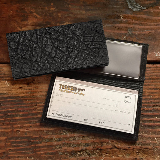 Elephant Black Checkbook