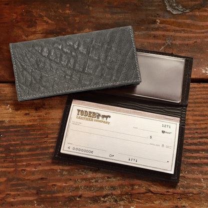 Elephant Gray Checkbook