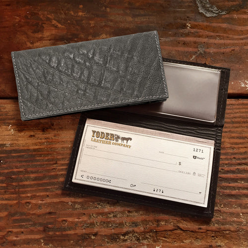 Elephant Gray Checkbook