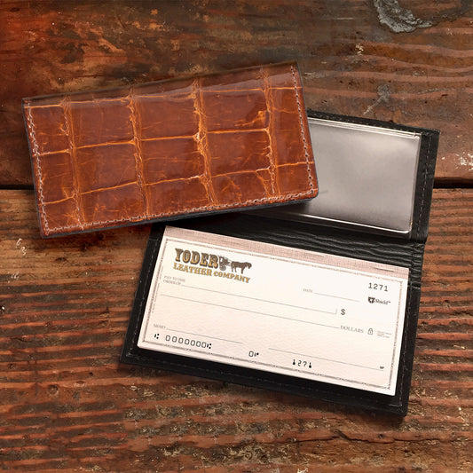 Alligator Cognac Checkbook