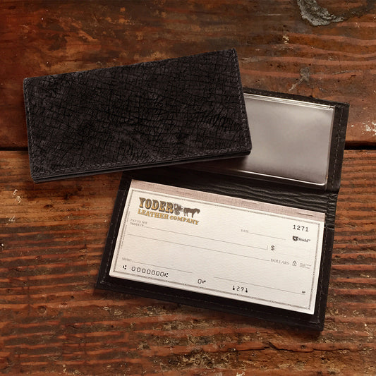 Hippo Black Checkbook