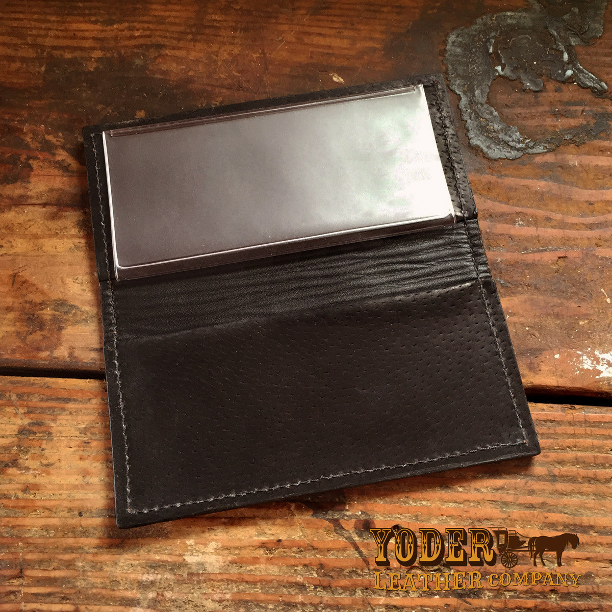 Eel Black Checkbook