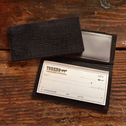 Shark Black Checkbook