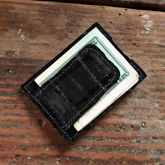 Eel Black Money Clip Wallet
