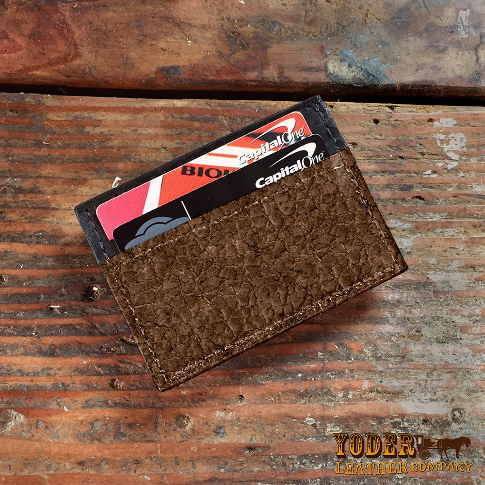 Hippo Brown Money Clip Wallet