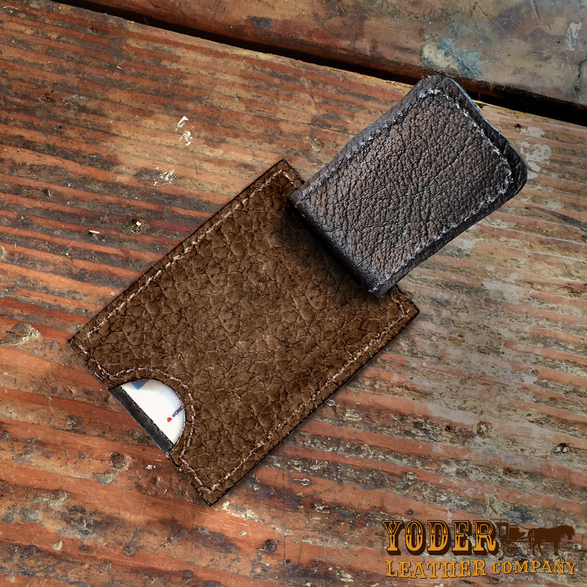 Hippo Brown Money Clip Wallet