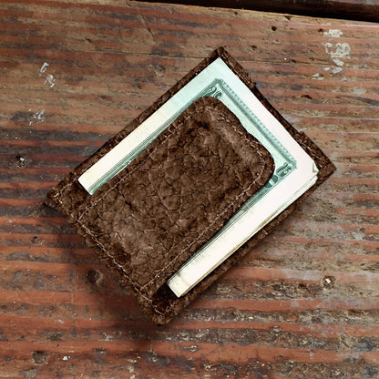 Hippo Brown Money Clip Wallet