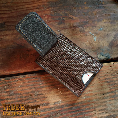 Lizard Brown Money Clip Wallet