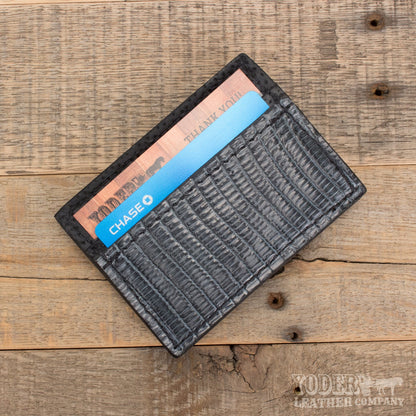 Lizard Gray Money Clip Wallet