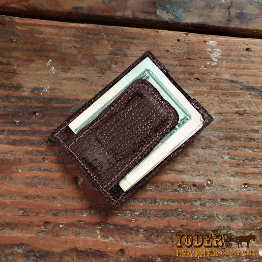 Shark Brown Money Clip Wallet