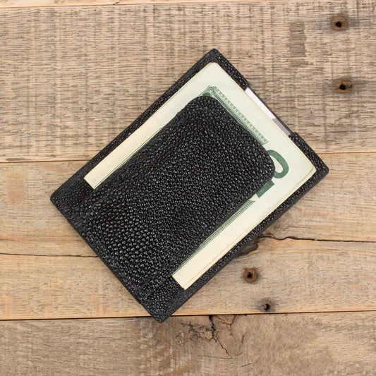 Stingray Black Money Clip Wallet