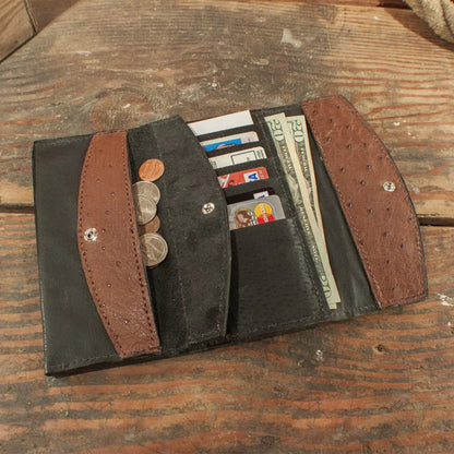 Ostrich Brown Clutch For Women