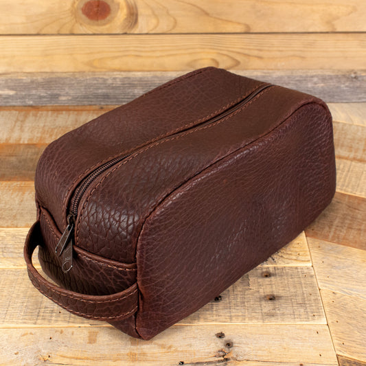 Women's Bison Brown Cosmetic Bag