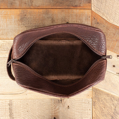 Women's Bison Brown Cosmetic Bag
