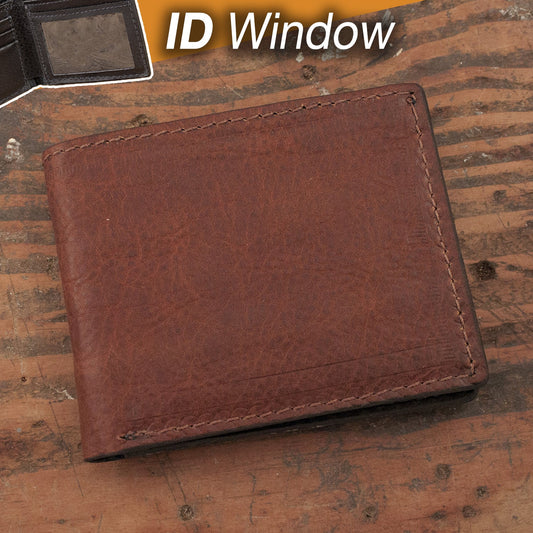 Cowhide Brown ID Wallet